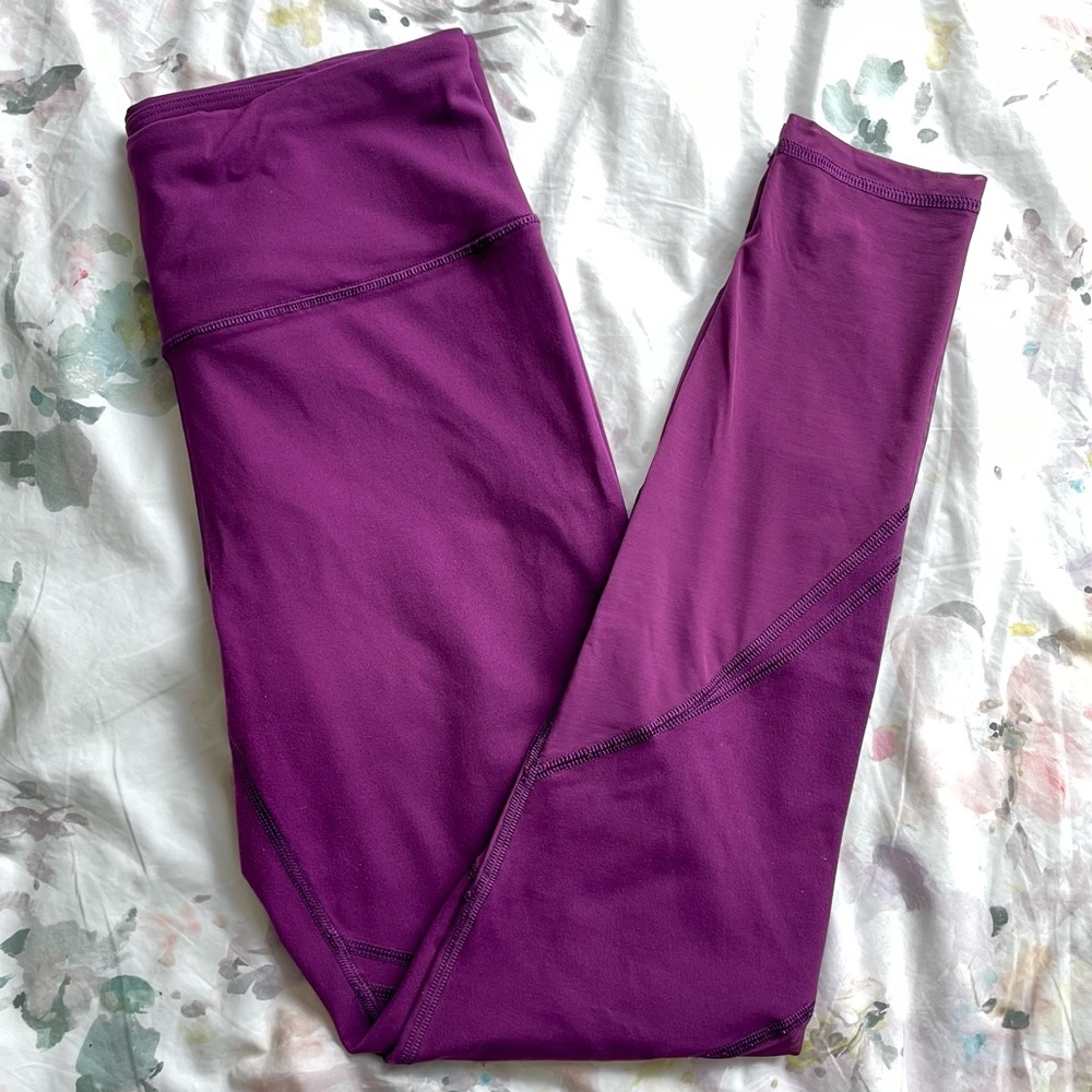Victoria Secret Sport Purple Tights with Mesh Panels